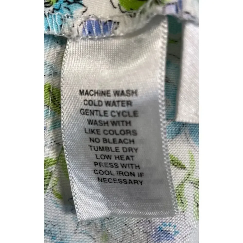 Jones New York Skirt Womens 12P Multi Floral Print Stretch Ruffle Hem‎ Cottage